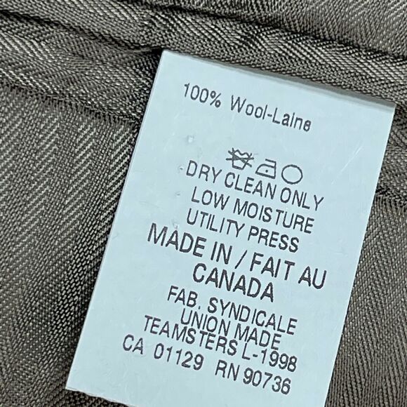 Lauren Ralph Lauren 2 Button 100%‎ Wool Beige Blazer Tagged 42R - Picture 6 of 9